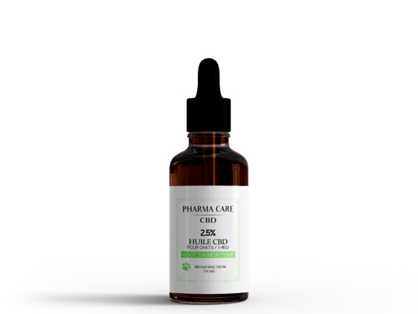Huile CBD 2.5% Chats saveur saumon fumé