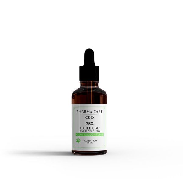 Huile CBD 2.5% Chats saumon fumé