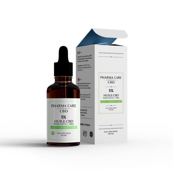 Huile CBD 5% Chats saveur saumon fumé