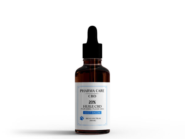 Huile CBD 20% Chiens +20kg saveur Bacon