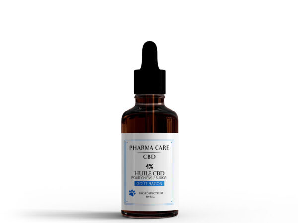 Huile CBD 04% Chiens 5-10kg saveur Bacon