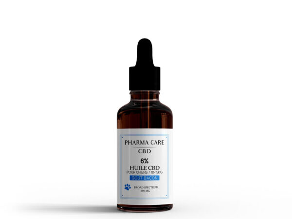 Huile CBD 06% Chiens 10-15kg saveur Bacon