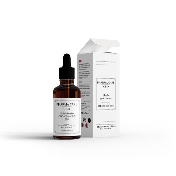Huile Relaxation CBD CBG CBN 30% Bio Chanvre