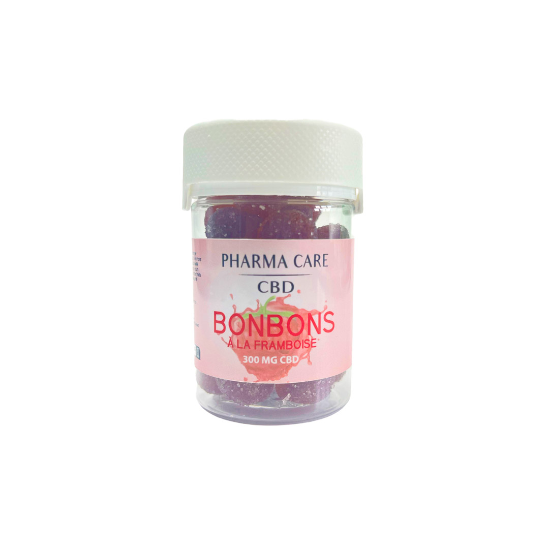 Bonbons saveur framboise CBD 300mg