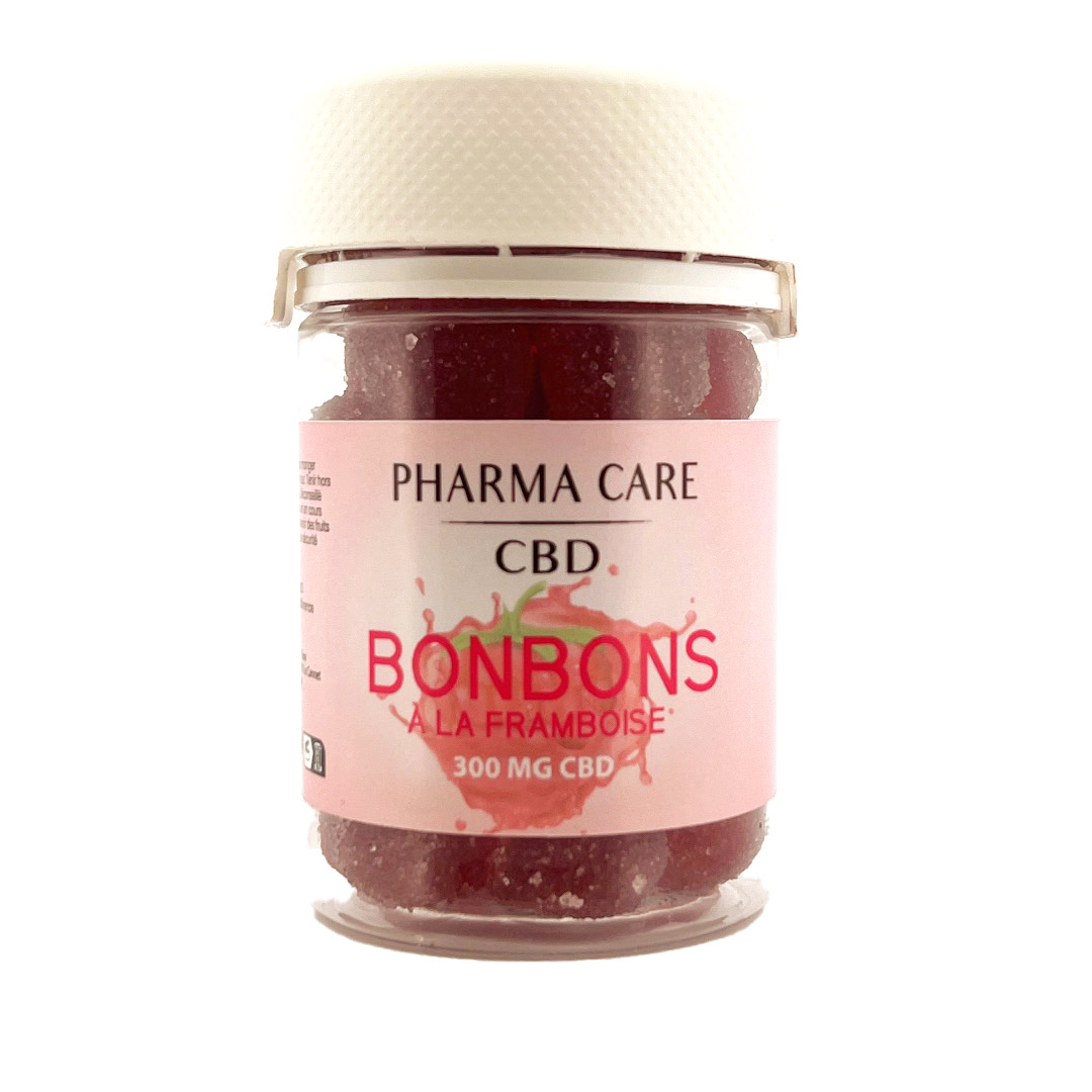 Bonbons saveur framboise CBD 300mg