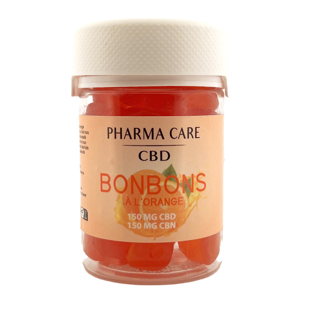 Bonbons saveur orange CBD/CBN